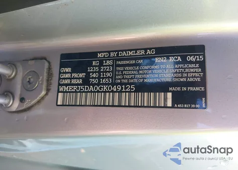 2016 Smart Fortwo Prime from USA, damaged, VIN WMEFJ5DA0GK049125